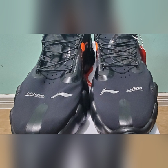 NIB LI-NING The Trend Basketball Culture Black Chunky Heel Sneakers EU 43.6/US10 - Picture 5 of 11